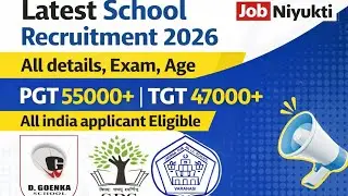 💥Big Update! New School Jobs 2026 | Latest Teaching & Non-Teaching Vacancies |PGT TGT | Apply Today