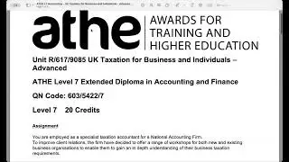 Tutorial Session of IFA- UK Taxation for Business and Individuals-(YG)