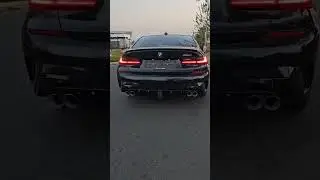 BMW G20 320i with QUAD EXHAUST #downpipe #resdelete #aprilwithyoutubeshorts
