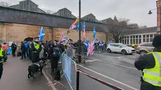 Police Mobilize as Scotland's anti immigration Protest Unfolds