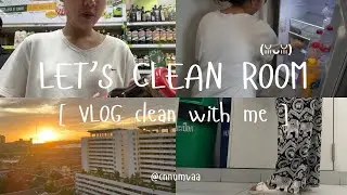 cleaning vlog | วันทำความสะอาดห้อง | ใช้ชีวิต1วันในคอนโด | ทำชาบูกินเอง | asmr vlog