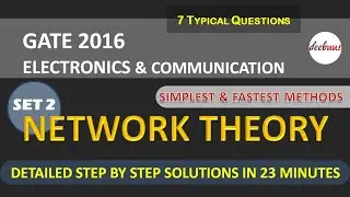 GATE 2016 SET 2 ECE Network Theory- GATE ECE solutions- GATE ECE answer key- GATE ECE lectures- GATE