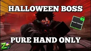 Using ONLY Pure Hands to Solo the Hallowen Raid Boss! | Hunty Zombies