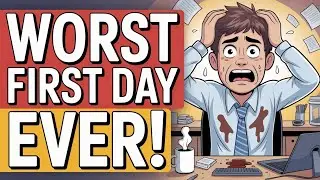 Funny First Day at Work | Easy English Story for Beginners (A1)