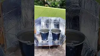 Heating water in a solar oven #solarcooker #solarcooking