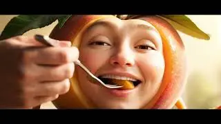 The fruit man ate himself. #ai   #asmr   #aiasmr   #satisfying  #funny
