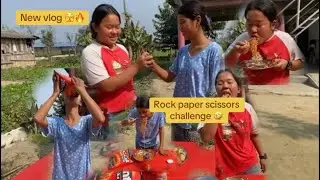 Rock Paper Scissors Game Playing First Time #nanda_vauju🤗💗#subscribetomychannel #geshu 