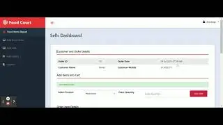 Food Court Management System Project on Angular, NodeJS and MySQL