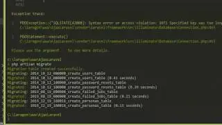 Syntax error or access violation: 1071 Specified key was too long; max key length is 767 bytes