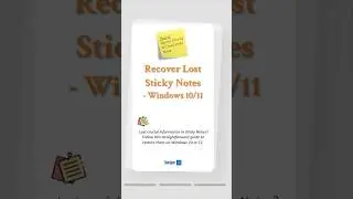 Lost Your Windows Sticky Notes? 5 Ways to Recover Them! 🧩#stickynotes #filerecovery #windowstips