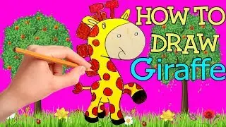 How to draw and color a Giraffe for Kids| Art for kids