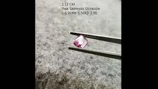 Pink Sapphire Octagon 1.12 Crt