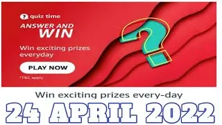 Amazon Funzone Quiz Answers Today|24 April 2022 |Daily Quiz Time