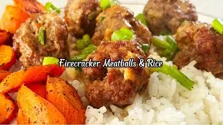 How to Make Firecracker Meatballs with Roasted Carrots Over Jasmine Rice | ASMR Cooking
