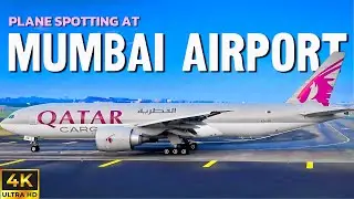 Qatar Airways Boeing 777F Cargo Departure | Early Morning Plane Spotting | Mumbai Airport 