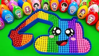Satisfying ASMR | How to Make an Excavator Beads Bathtub by Mixing Slime from Mystery Clay Eggs