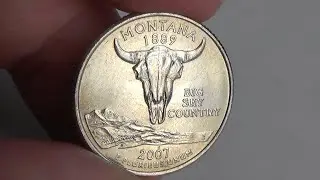 Coin of USA quarter dollar 2007(MONTANA)/Монета США четверть доллара 2007 год(Монтана)