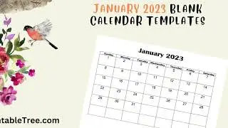 January 2023 Calendar Printable PDF Free Templates  PrintableTree
