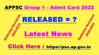 APPSC Group 1 Admit Card 2022/Check APPSC Group 1 Admit Card 2022/#appsc #appscgroup1 #appsc2022
