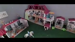 Schleich Pferdehof Pferdekaffee Koppel Pferdeboxen Pferde