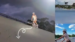 Teaching Kebe how to drop into vert for the first time!