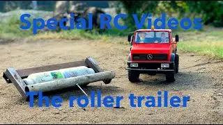 The selfmade roller trailer in action