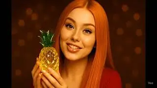 AI Girl Crystal Pineapple | Surreal Digital Art Experiment
