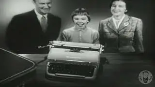VINTAGE 1958 COMMERCIAL - REMINGTON RAND - OFFICE-RITER TYPEWRITER