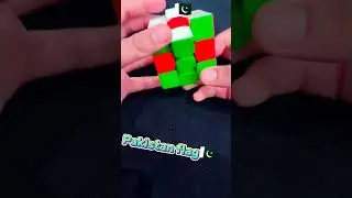 How to make a 🇵🇰 flag with Rubiks cube , #pakistan #cubber
