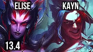 ELISE vs KAYN (JNG) | 72% winrate, 6/0/2, Dominating | KR Master | 13.4