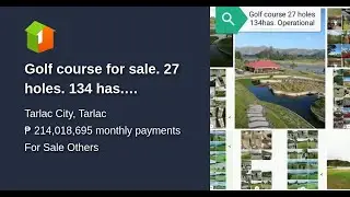 Golf course for sale. 27 holes. 134 has. Operational