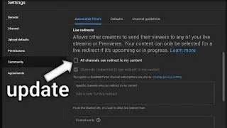 All channels can redirect to my content | Live redirects, community