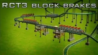 RCT3 - How To Use Block Brakes on Roller Coasters