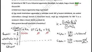 25. konzultációs alkalom (egyensúlyos érettségi számolási példák megoldása)