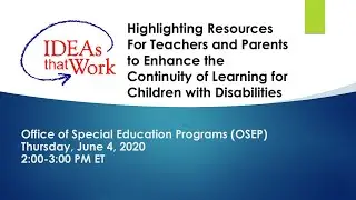 Highlighting Resources For Teachers & Parents to Enhance the Continuity of Learning.....