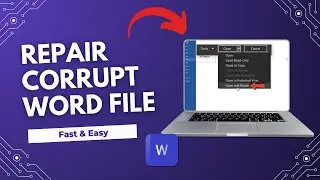 How to Repair a Corrupt Word File & Recover Your Document (Step-by-Step Tutorial 2025)