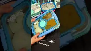 Bento Lunch Box 100% Leak Proof Stainless Steel 4 compartments Tiffin for School & Office