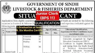 Sindh Job Portal Jobs 👍 Livestock & Fisheries Government Of Sindh Jobs