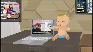Virtual Work From Home Simulator #9 | Baby Crawling on the Desk