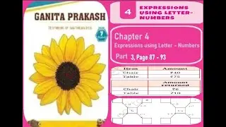 Class 7 Ganita Prakash Chapter 4 Expressions using Letter - Number Part 3 Page 87 - 93 Exercise