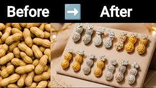 😱I never throw away peanut sells! I made peanut shell earrings and sold them all💵