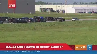 ACTIVE SITUATION | Single vehicle focus of law enforcement presence on US 24; some weapons drawn