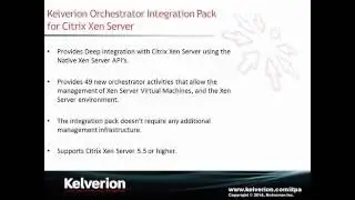 Orchestrator Integration Pack for Citrix XenServer