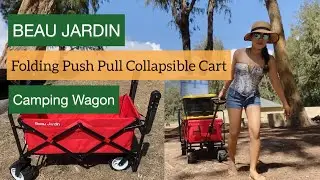 Beau Jardin Folding Push Pull Collapsible Cart | Camping Wagon | Hawaii Camp Adventures