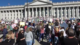 No Kings protest at Utah State Capitol on 10-18-2025