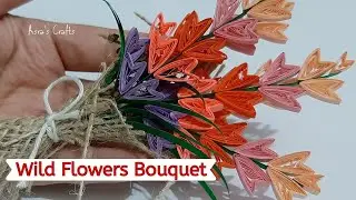 DIY | Quilling Flowers Bouquet | Paper Quilling Wild Flowers | Tutorial