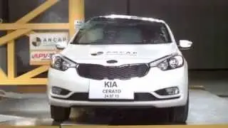 ANCAP - 2013 Kia Cerato - side pole crash test / 5 star ANCAP safety rating /