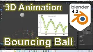 Blender 4.2 Bouncing Ball 3D Animation Simulation Tutorial #blender #bouncingball #3danimation