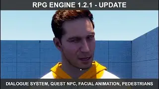 RPG Engine - Update 1.2.1 | Dialogue System with Facial Animation, Quest NPC, Pedestrians