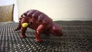 Vintage Ankylosaurus Wind-Up Toy Plastic DInosaur Animal